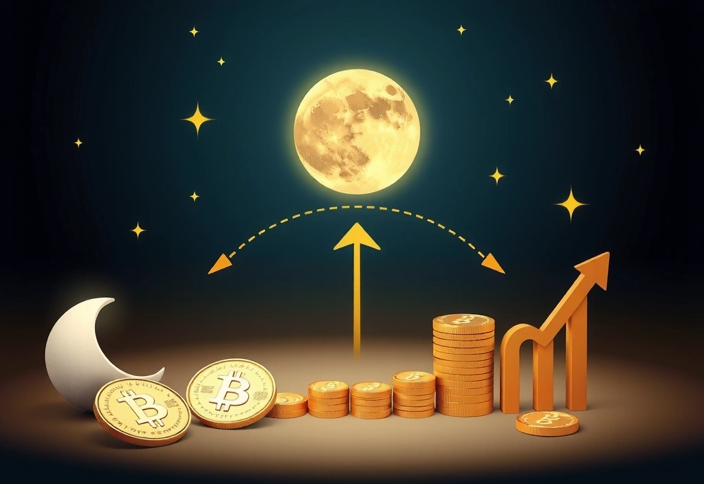 Ilustracja faz księżyca w kontekście finansowym